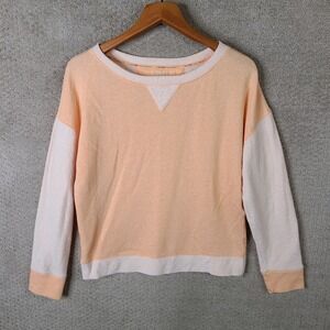 Calvin Klein Performance Sweater Womens Medium Peach Contrast Sleeve Crew‎ Neck